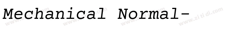 Mechanical Normal字体转换